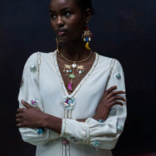 Load image into Gallery viewer, Winged Lion Drop Earrings
