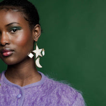 Load image into Gallery viewer, Moon Drop Earrings
